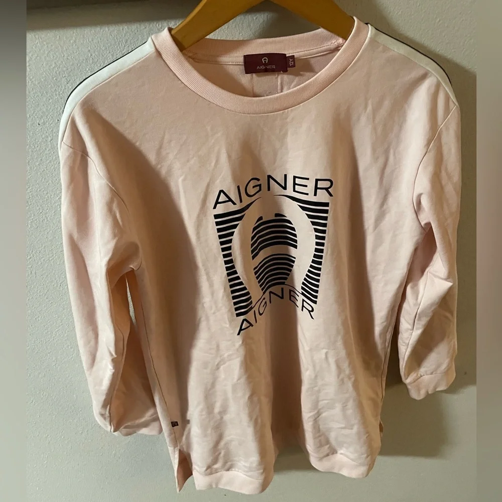 Aigner girls pink‎ logo sweatshirt size 12y